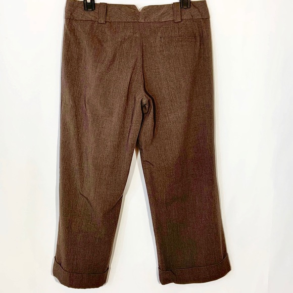 Mossimo Stretch Dark Brown Dress Capri Slacks Sz 6 - Picture 3 of 5